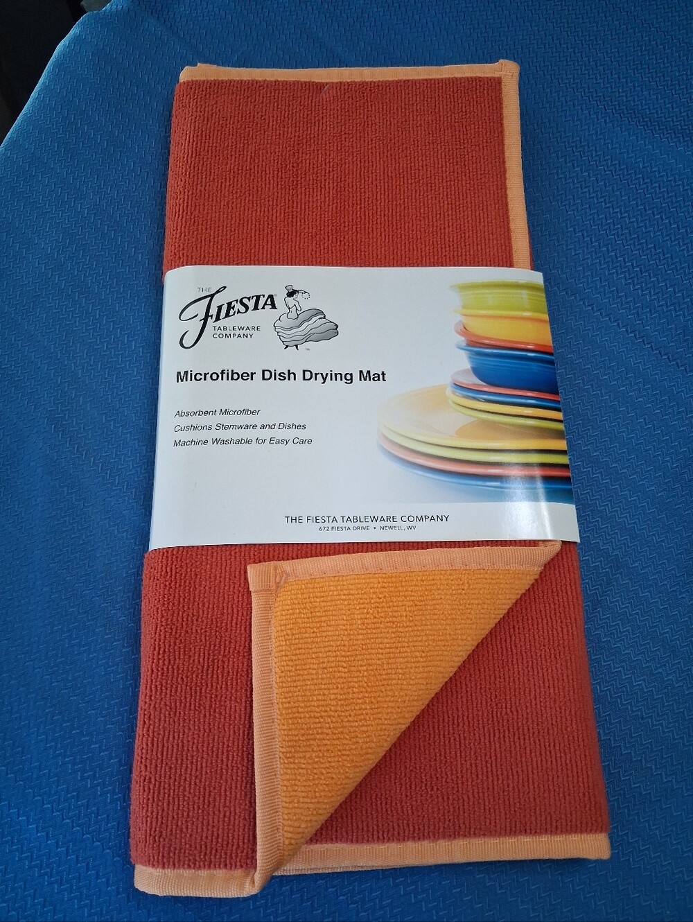 Fiesta Orange/red Dish Drying Mat